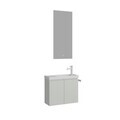 Set Dulap de Baie cu Chiuvetă și Oglindă (2 Piese), Hanah Home, Ferla 60, Cașmir mat