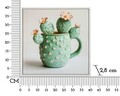 Tablou decorativ Cactus Jar -C, Mauro Ferretti, 40x40 cm, canvas/lemn de pin/plastic, multicolor