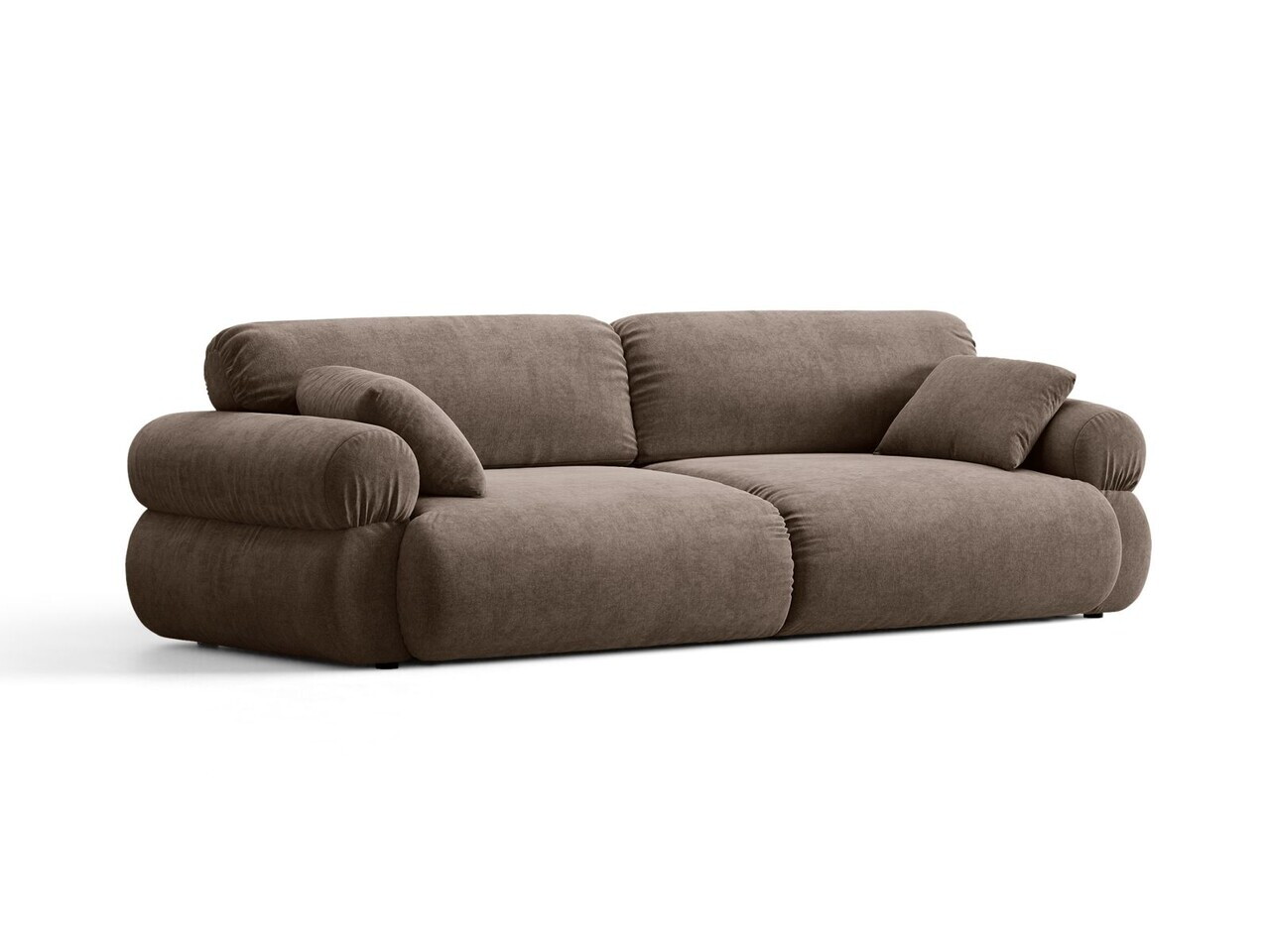 Canapea 4 locuri, Ophelia, Micadoni Home, 257x100x84 cm, tesatura structurata, cappuccino — imaginea 2