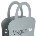 Suport pentru reviste, Magazine, Creaciones Meng, 28x38 cm, fonta, gri deschis