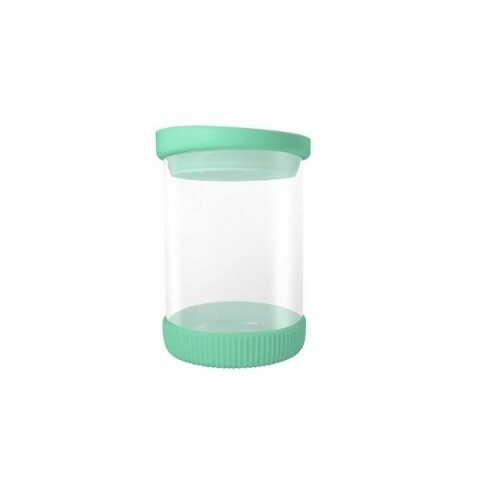 Recipient Green, Jocca, 480 ml, sticla/silicon, transparent/verde