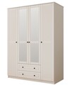 Dulap pentru haine, Rabi, Rb-063-03, 140x184x52 cm, Alb mat
