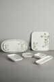 Set de mic dejun, Hermia, 208PEK1104, Portelan, Platou cu măsline: 25 cm (2 bucăți), Alb/Verde