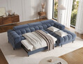 Coltar extensibil dreapta 3 locuri ELTAP, RT-40AU, Felro, 285x181x93 cm, lemn/poliester, albastru