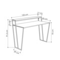 Birou Pal, Decortie, 126x29x91.5 cm, bej