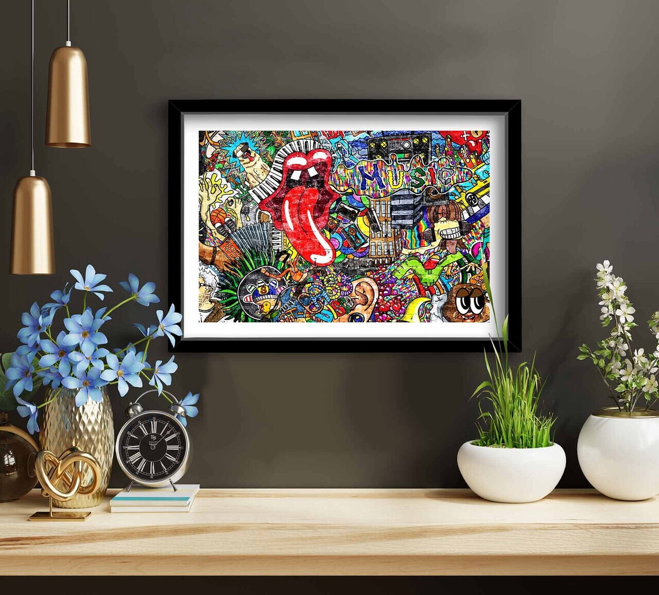 Tablou decorativ, 3550POP-009, Grosimea cadrului: 20 mm, Multicolor