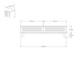 Comoda TV Hill, Puqa Design, 160x25x40 cm, maro/alb