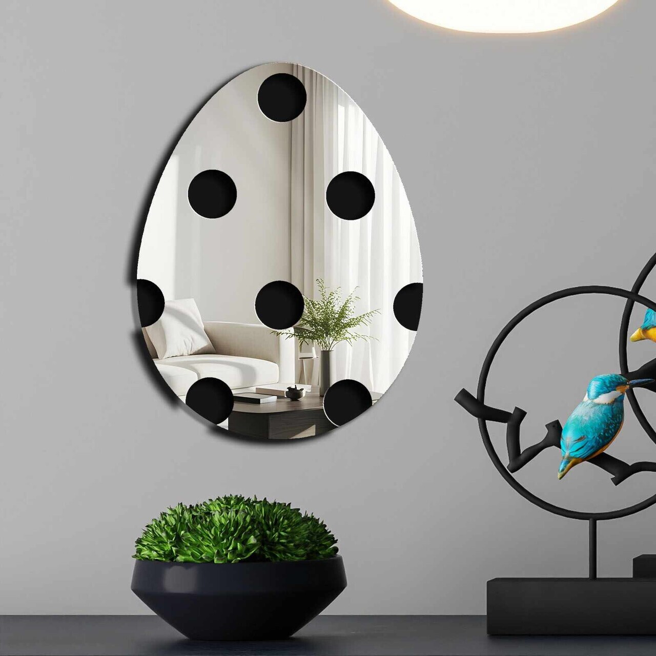 Oglinda decorativa, EAS003SILVER, Baza din 100% EVA (Grosime: 10 mm), Argintiu — imaginea 2