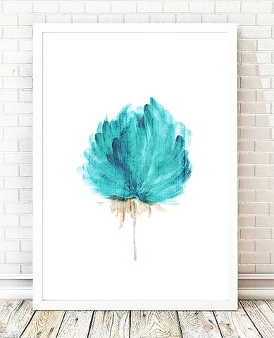 Tablou decorativ Annalise Blue, Tablo center, 24×29 cm, MDF, multicolor 24x29