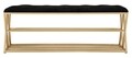 Bancheta cu suport incaltaminte Glam, Mauro Ferretti, 120x40x45 cm, fier, negru/auriu
