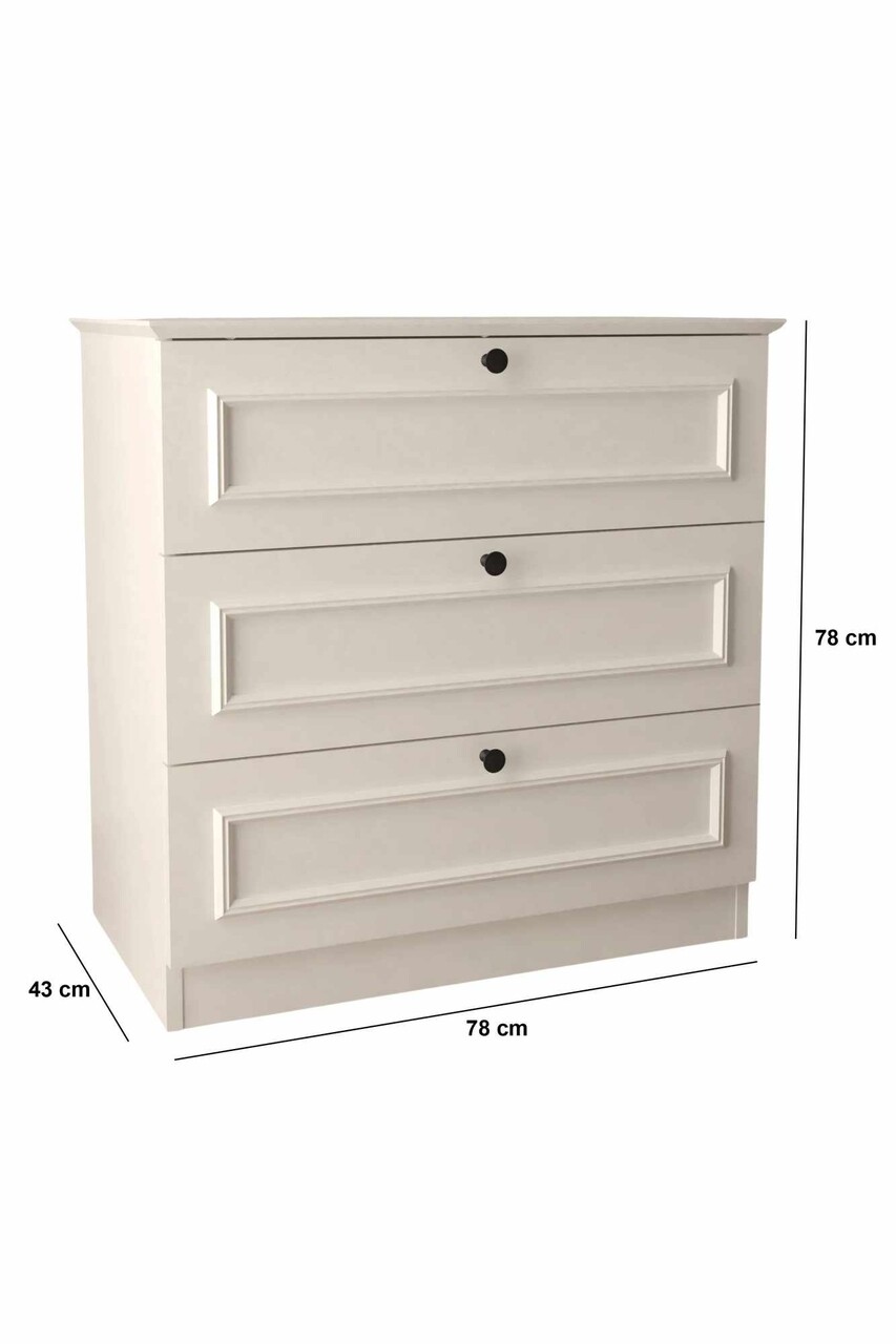Dulap, Hanah Home, Mira, 78x78x43 cm, Alb - imagine 7