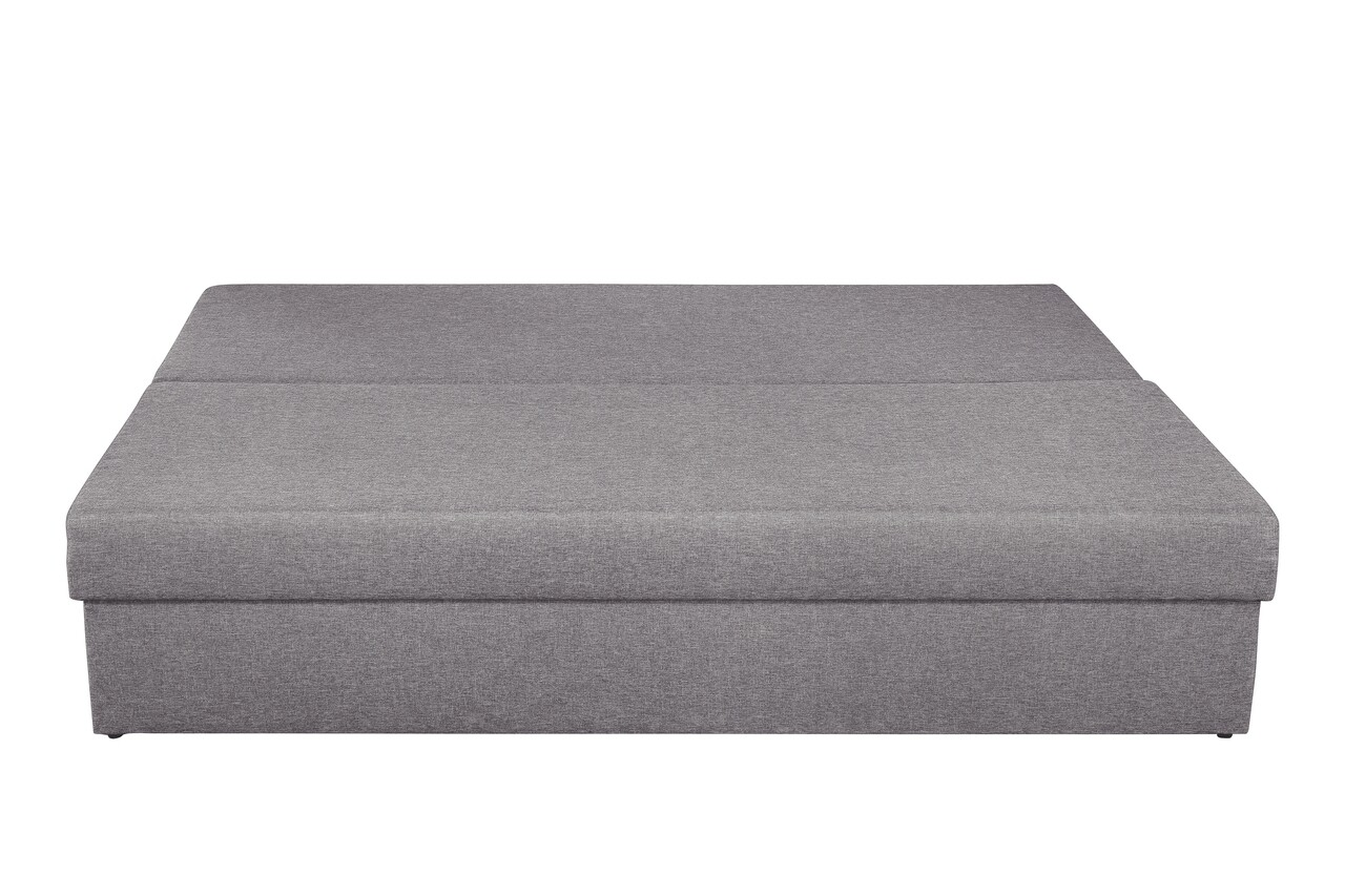 Canapea Extensibila Alfi Grey 192x80x77 Cm Cu Lada De Depozitare, Flower