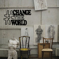 Decoratiune de perete, Change, metal, 70 x 40 cm, negru
