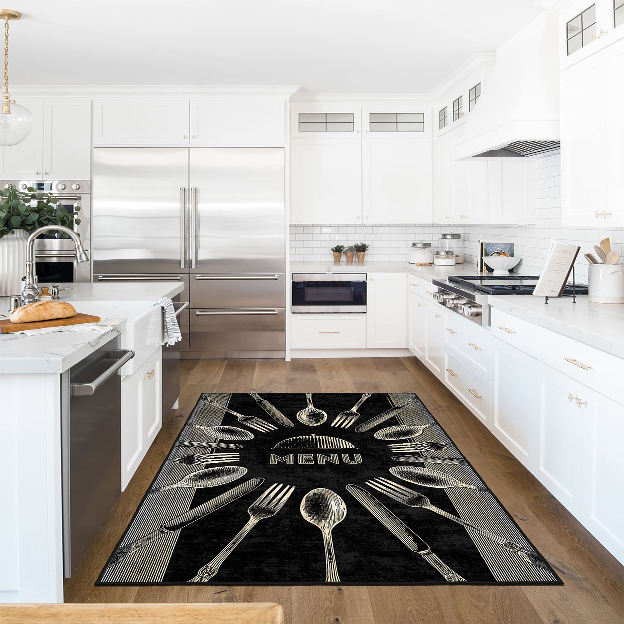 Covor, Wookece1686, 80x120 cm, Negru