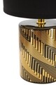 Lampa de masa Glam Dark, Mauro Ferretti,  1 x E27, 40W, Ø 15x28 cm, ceramica, negru/auriu