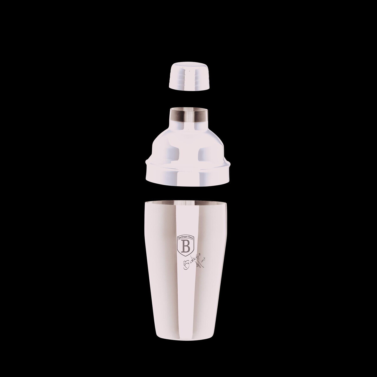 Set mix pentru cocktail 6 piese Berlinger Haus, Black Rose, 550 ml, inox 18/10, negru - imagine 4