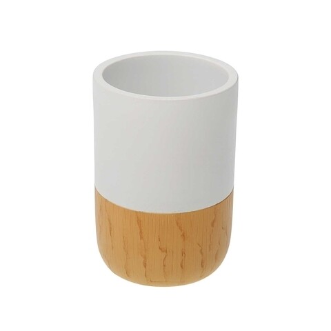 Suport periute si pasta de dinti nordic, versa, Ø7.5x12 cm, polirasina