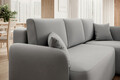 Coltar extensibil dreapta 3 locuri ELTAP, Hadson, 206x150x89 cm, lemn/poliester, gri deschis