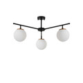 Lustra, Fulgor, 942FLG1105, Metal, Negru / Auriu / Alb