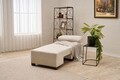 Fotoliu extensibil, Balcab Home, 825BLC4711, Lemn, Crem