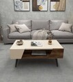 Masuta de cafea, Arnetti, Aren, 38x90x53 cm, PAL, Bej / Nuc deschis