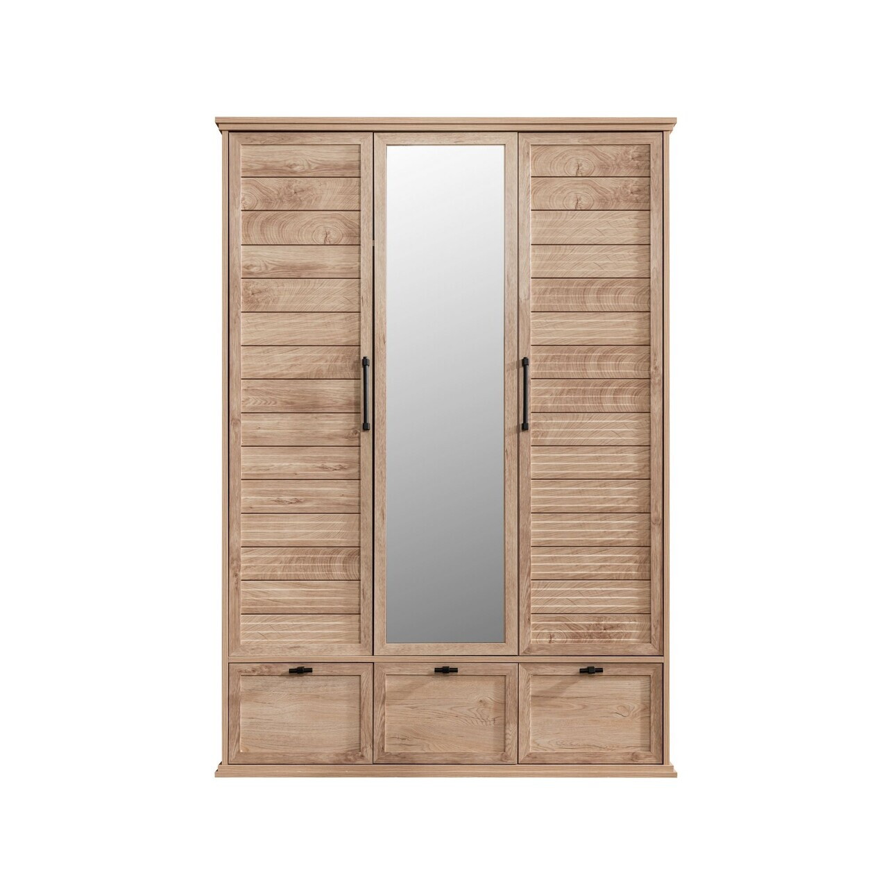 Dulap pentru haine, Hanah Home, Polo 3, 138x197x56 cm, PAL, Maro - view 4