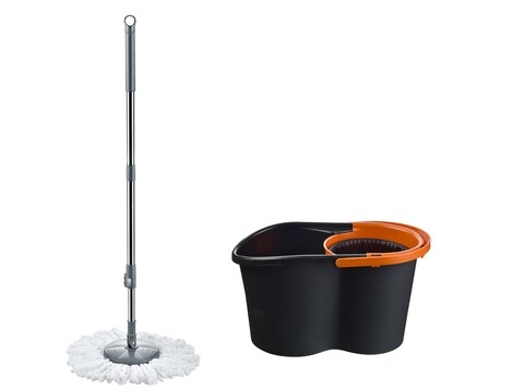 Set curatenie cu mop rotativ 360 jumbo magic, vanora, negru/portocaliu