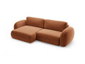 Coltar extensibil reversibil 4 locuri, Tonale, Cosmopolitan Design, 262x149x88 cm, tesatura chenille, caramiziu