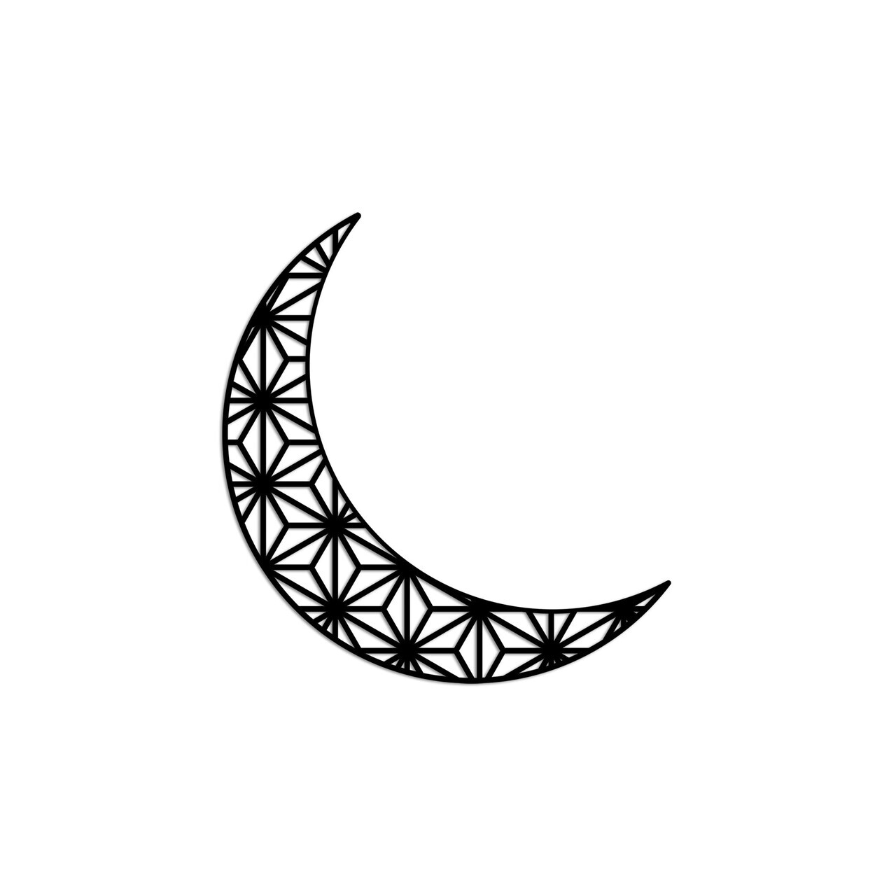 Decoratiune de perete, Crescent 2, Dimensiuni: 49 x 46 cm, Negru — imaginea 5