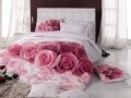 Lenjerie de pat pentru o persoana, 3 piese, 100% bumbac ranforce, Cotton Box, Darling Pink