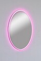 Oglinda cu Iluminare Led, Mirrorland, Elliptical, Oglindă indestructibilă cu obturator, Roz