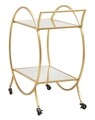 Carucior pentru servire Round, Mauro Ferretti, 70x36.5x78 cm, fier, auriu