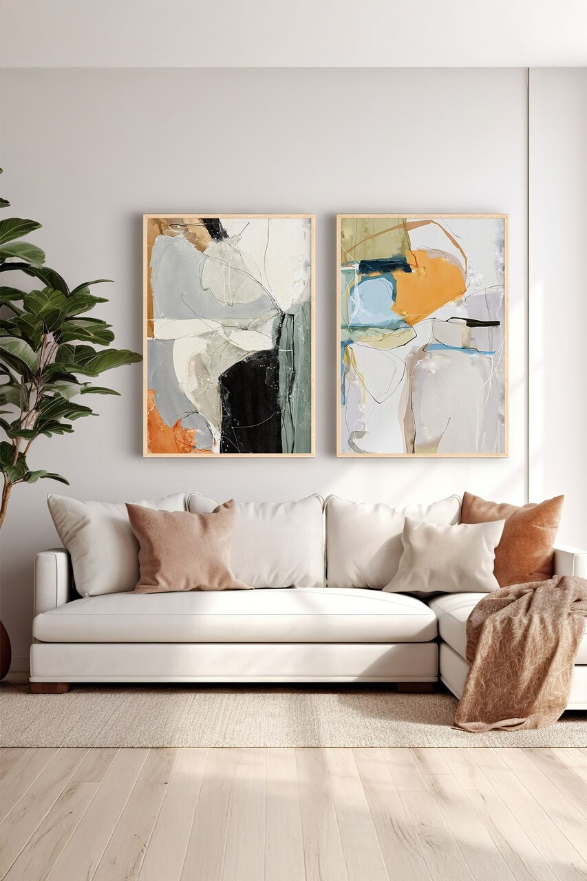 Set 2 tablouri decorative Ersy2Lımodel3-Ahsap Vopsea: 100% MDF (grosime: 27 mm) Multicolor