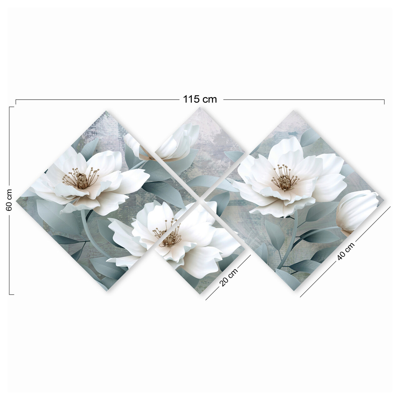 Set 4 tablouri decorative, 4MDF1608769768, MDF, Imprimat UV, Multicolor