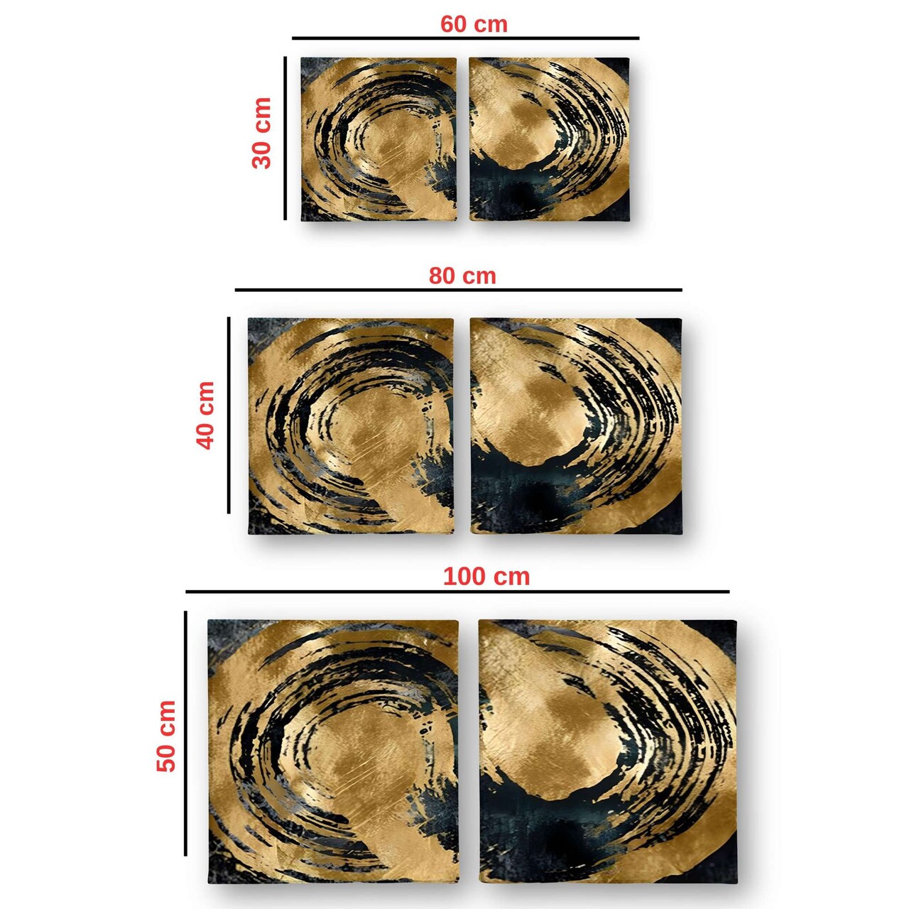 Set 2 tablouri decorative, ASR_CNV2-12 40x40, Lemn, Multicolor - view 4