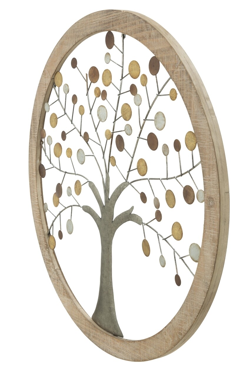 Decoratiune de perete 3D Tree of Life, Mauro Ferretti, Ø 61 cm, fier/MDF - 1 | YEO