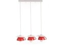 Lustra Afternoon tea, Deco Republic, E27, 3x60W, ceramica, rosu