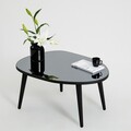 Masuta de cafea, Neostill, Gusto, 75x38x55 cm, Sticla temperata , Negru / Fume