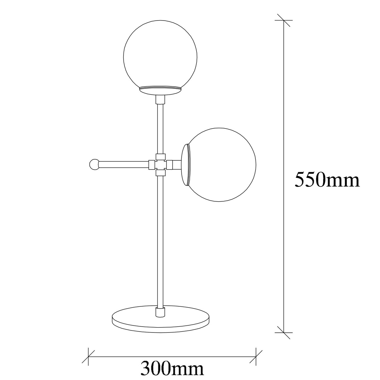 Lampa de masa, Opviq, 892OPV1834, Metal, Auriu