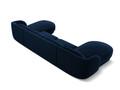 Coltar panoramic 5 locuri, Tulum, Cosmopolitan Design, 330x156x70 cm, catifea, albastru regal