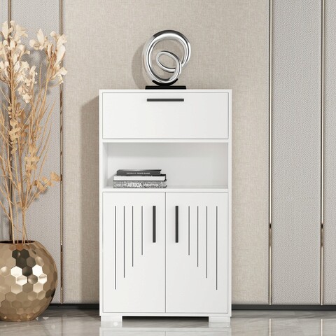 Dulap multifunctional, olivia, perfect, 72x123.6x35 cm, pal , alb