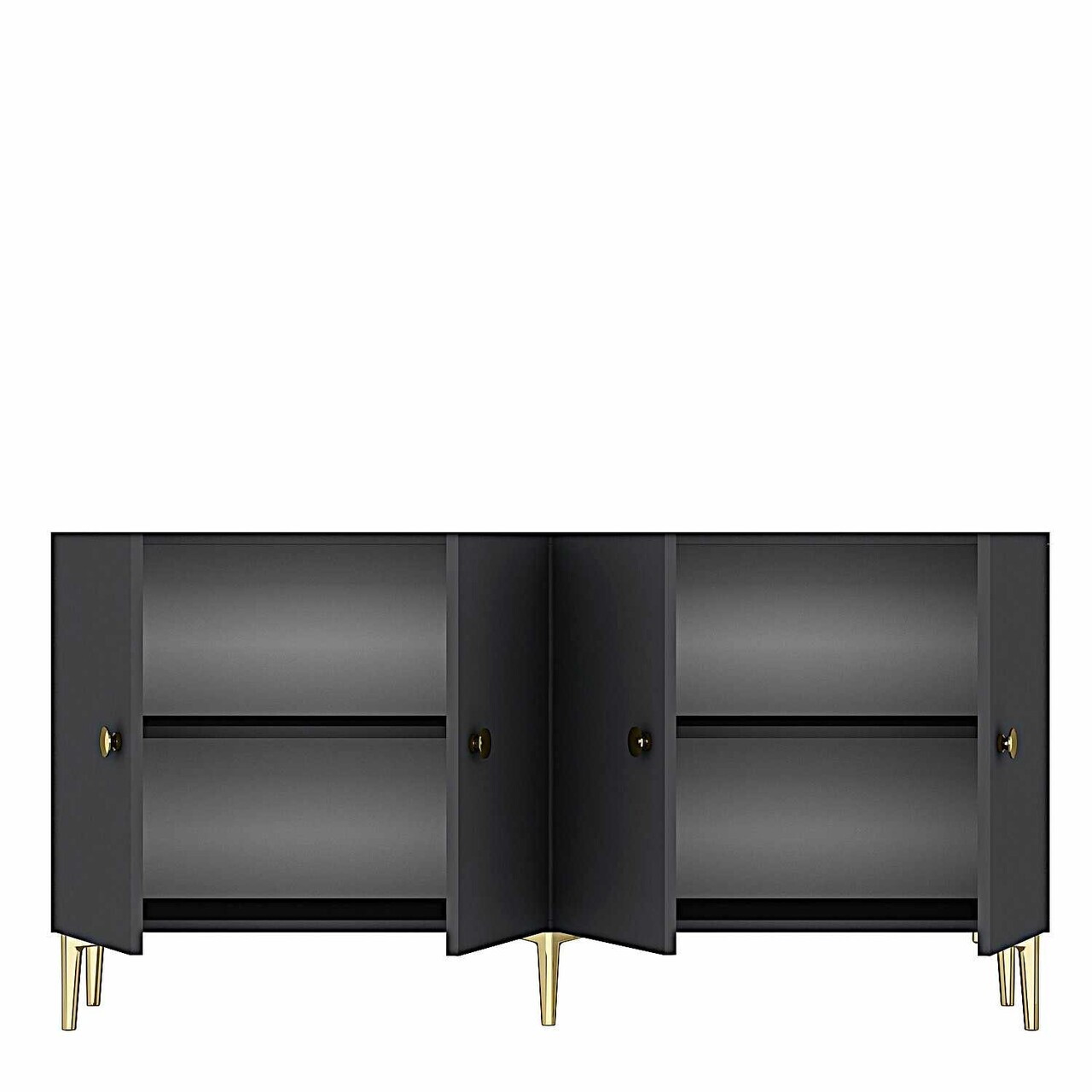 Consola, Hanah Home, Squarel 180, 180x75x32 cm, Antracit — imaginea 6
