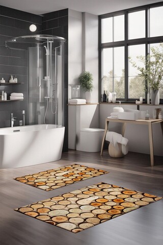 Set covorase de baie, Cartwright, CT-5382, Poliester, Multicolor