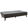 Canapea extensibila 3 locuri Marco, Pakoworld, 180x80x80 cm, textil, gri