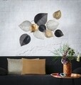 Decoratiune de perete 3D Half Leaf B, Mauro Ferretti, 62.5x40 cm, fier, multicolor