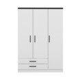 Dulap pentru haine, Minerva, Kale White, 135x210x52 cm, PAL, Alb