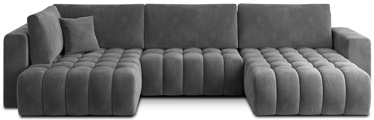 Coltar extensibil dreapta 6 locuri ELTAP, RT-06SO, Bonito, 350x175x92 cm, lemn/poliester, gri inchis - 1 | YEO
