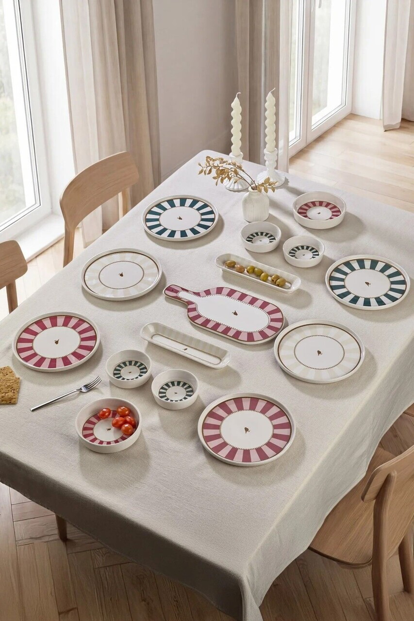 Set de mic dejun, Hermia, 430KSV1395, Ceramica, Bol: 13,5 x 13,5 cm (2 bucăți), Multicolor - view 2