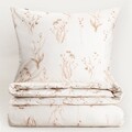 Lenjerie de pat King Size, Alessandra, Homla, 3 piese, 200x220 cm, microfibra din poliester, ecru