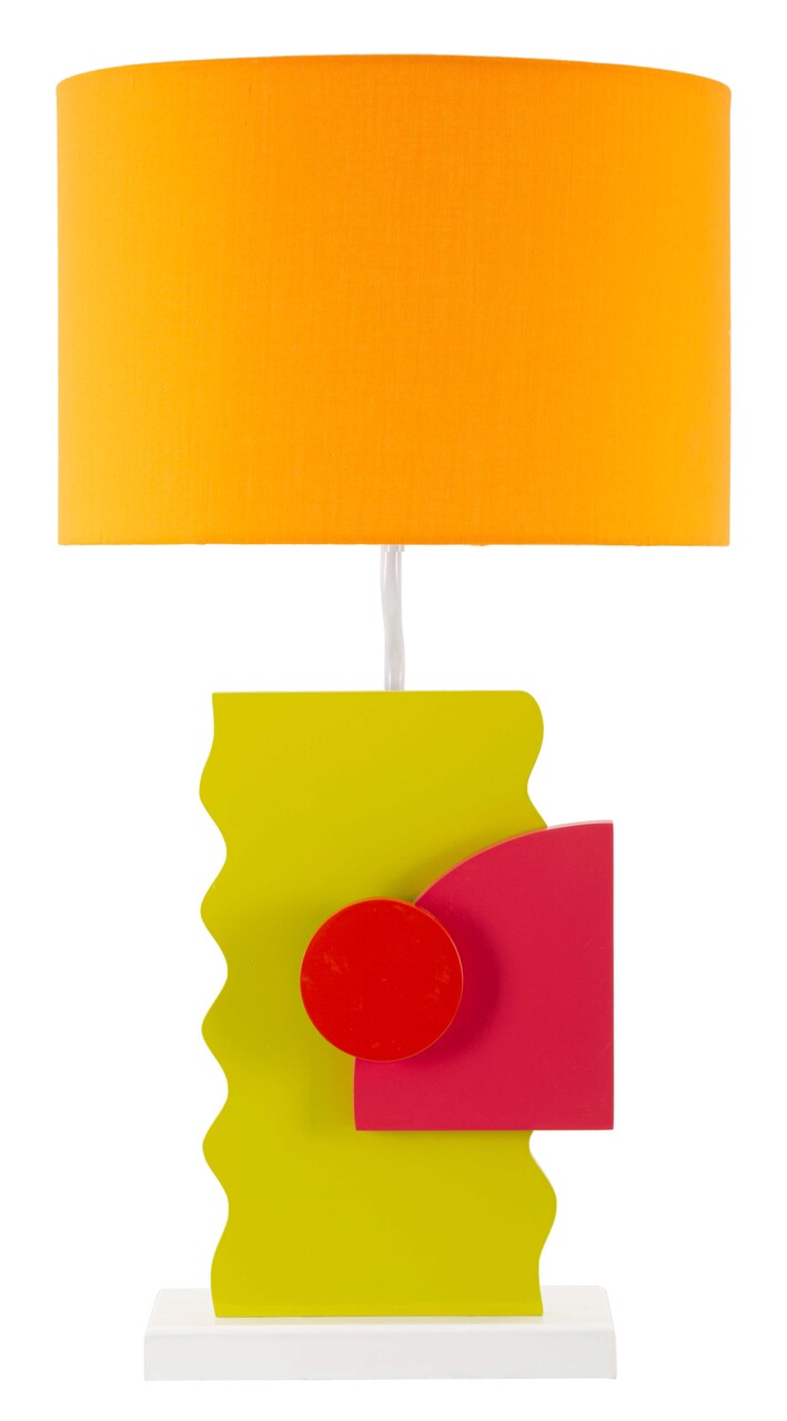 Lampa de masa Color -B, Mauro Ferretti, 1 x E27, 40W, 30x30x60.5 cm, MDF/fier, multicolor